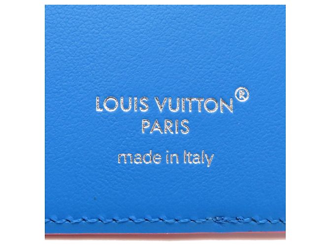 Estuche de Tarjetas de Visita Magnético Louis Vuitton Azul Naranja - vista 5
