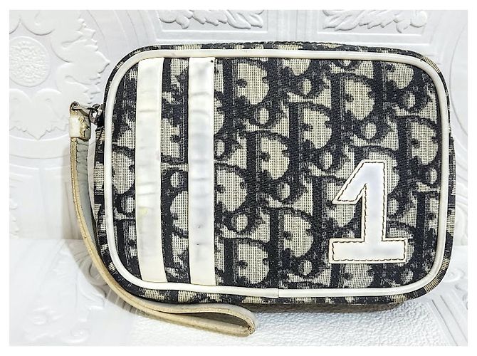 Christian Dior Borsa da polso Trotter Oblique Blu navy - vista 5