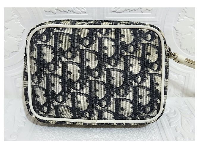 Christian Dior Borsa da polso Trotter Oblique Blu navy - vista 6