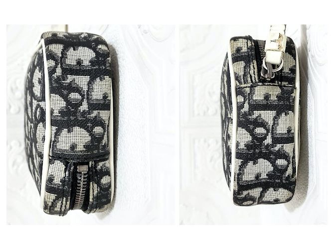 Christian Dior Borsa da polso Trotter Oblique Blu navy - vista 8
