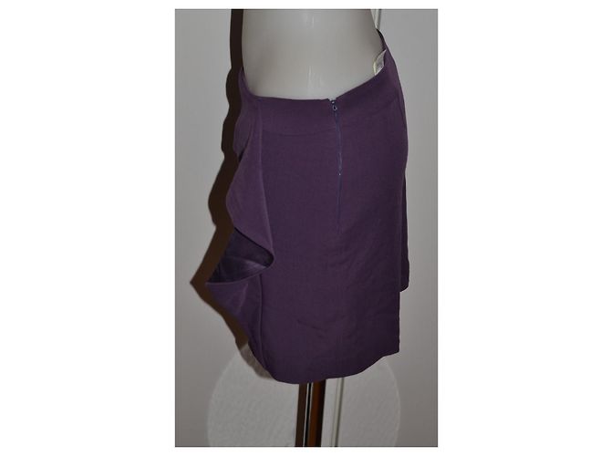 Jupe Versace Jeans Couture mélange de laine violet foncé - vue 2