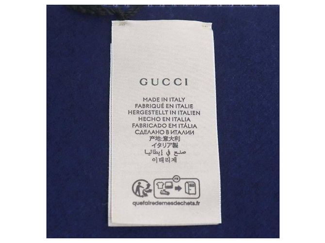 Sciarpa Gucci Logo in Cammello Blu navy - vista 4