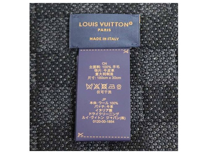 Sciarpa Louis Vuitton Neo Petit Damier Nero - vista 4