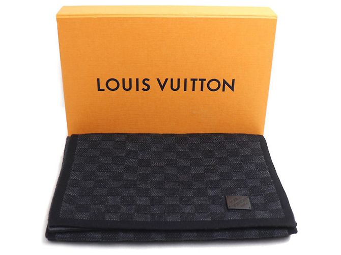 Sciarpa Louis Vuitton Neo Petit Damier Nero - vista 5