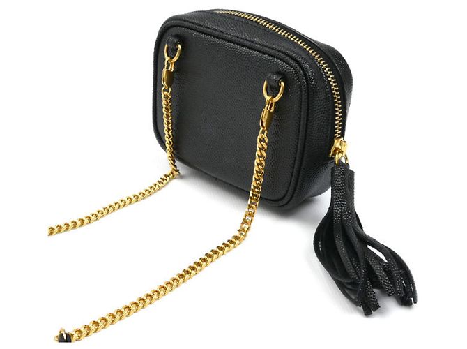 Bolsa de ombro de couro Baby Lou da Saint Laurent Preto - vista 2