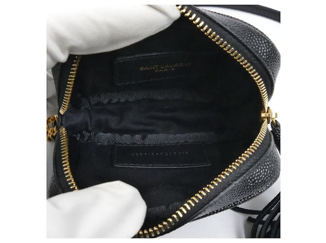Bolsa de ombro de couro Baby Lou da Saint Laurent Preto - vista 4