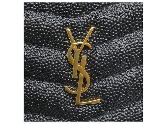 Bolsa de ombro de couro Baby Lou da Saint Laurent Preto - vista 6