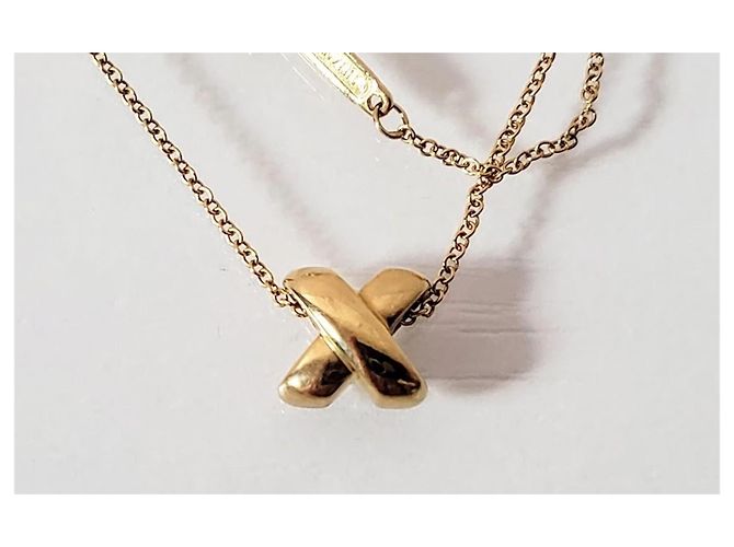Collana con Pendente Signature X Tiffany & Co. in oro giallo 18k D'oro - vista 2