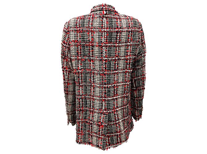 Blazer saco de tweed Príncipe de Gales multi rojo de Thom Browne Multicolor - vista 3