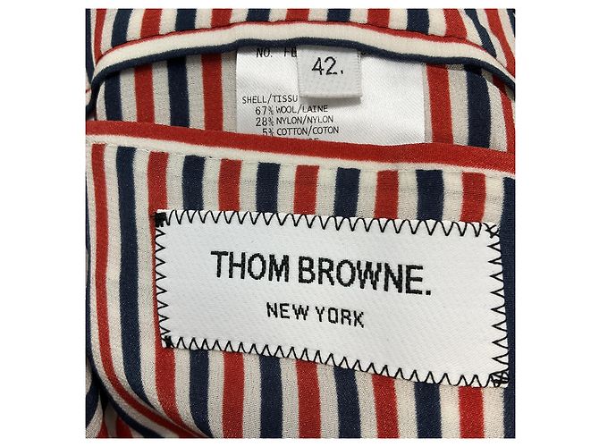 Blazer saco de tweed Príncipe de Gales multi rojo de Thom Browne Multicolor - vista 4