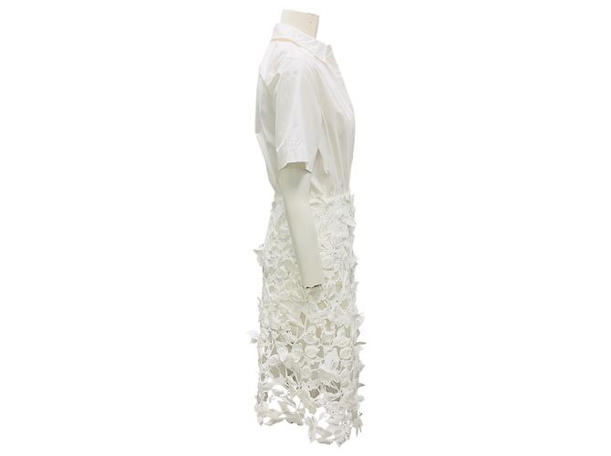 Jonathan Simkhai Vestido midi de guipur floral blanco Colette de Simkhai - vista 2