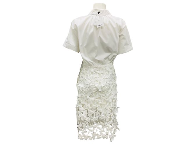 Jonathan Simkhai Vestido midi de guipur floral blanco Colette de Simkhai - vista 3