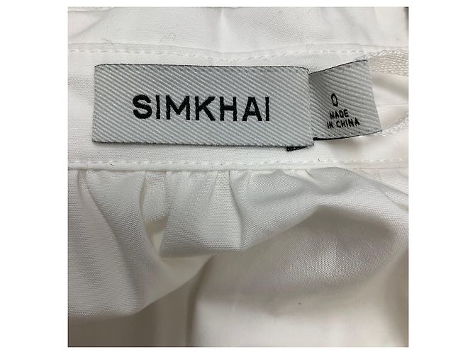 Jonathan Simkhai Vestido midi de guipur floral blanco Colette de Simkhai - vista 4
