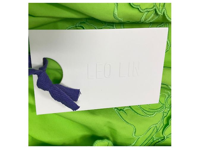 Autre Marque Vestido Mini Bustier con Apliques Lime Skye de Leo Lin Verde - vista 5