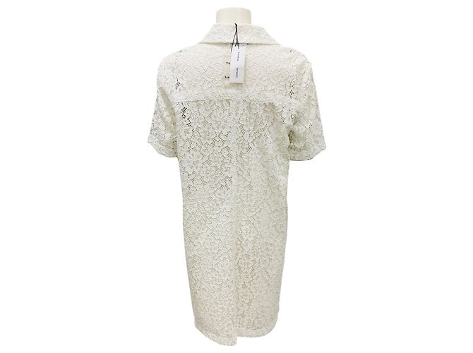 Proenza Schouler Weißes Rainer Stretch-Spitzen-Minikleid 3.1 Phillip Lim - Ansicht 3
