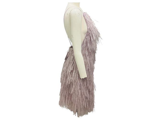 Vestido de cóctel con flecos lavanda de la colección Jason Wu - vista 2
