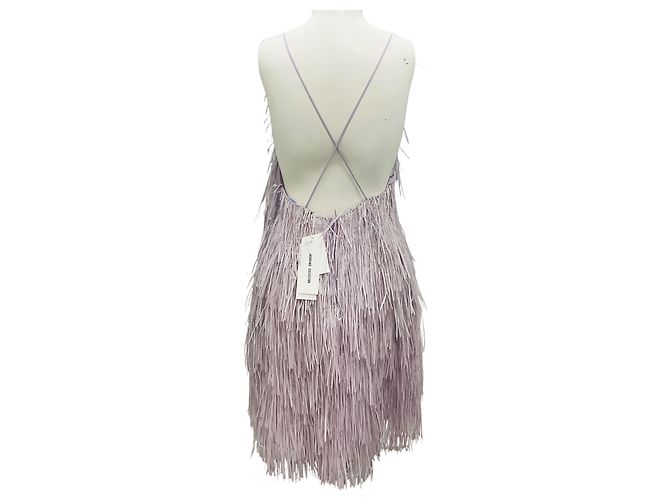 Vestido de cóctel con flecos lavanda de la colección Jason Wu - vista 3