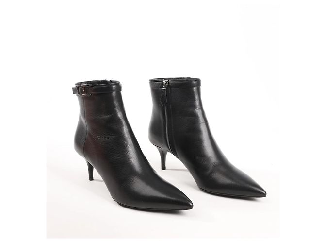 Hermès Leder Stiefeletten in Schwarz, Größe 38,5 EU - Ansicht 2