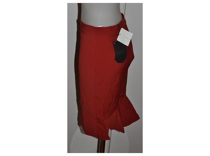 Gonna Zara rossa lunga al ginocchio S Rosso - vista 2