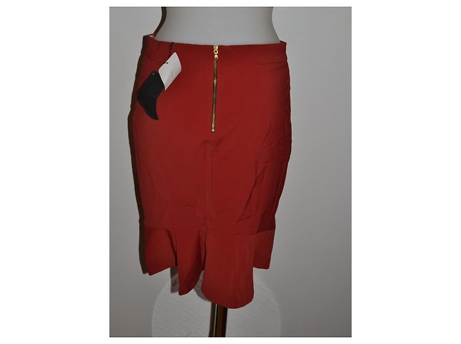 Gonna Zara rossa lunga al ginocchio S Rosso - vista 3