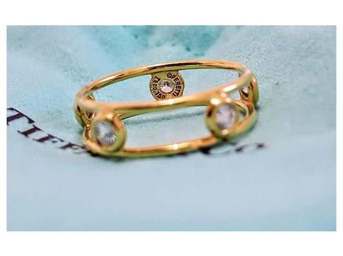 Elsa Peretti Anello 5 diamanti By the Yard in oro giallo 18k Tiffany & Co - vista 3