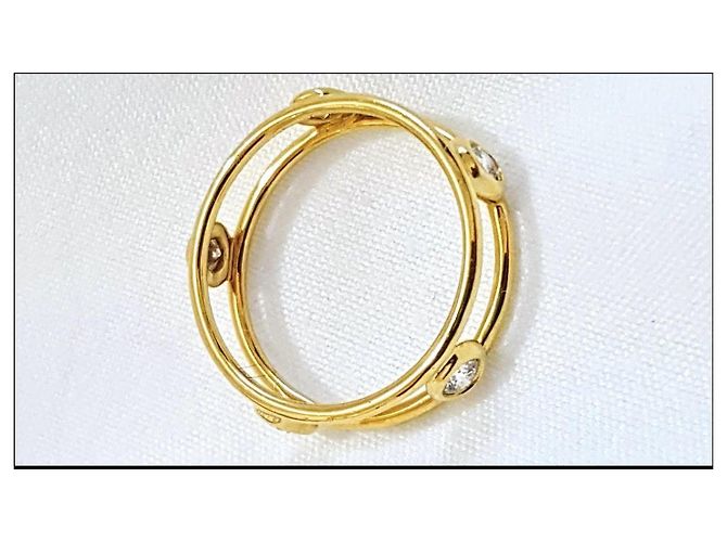 Elsa Peretti Anello 5 diamanti By the Yard in oro giallo 18k Tiffany & Co - vista 5