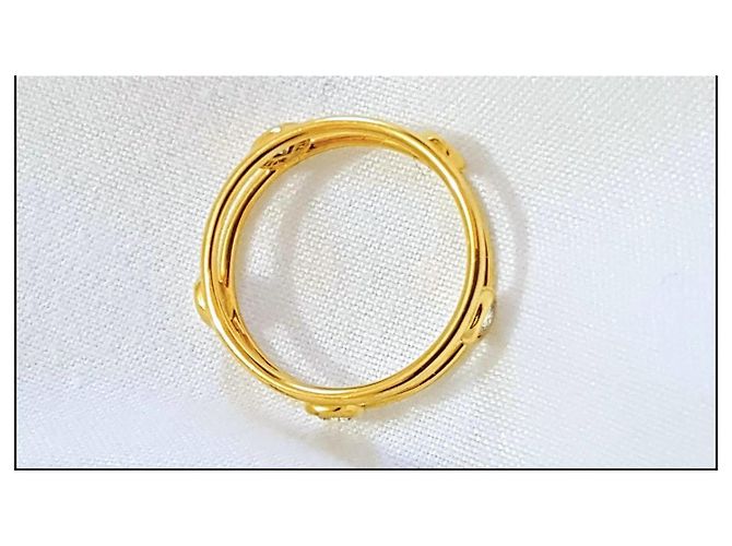 Elsa Peretti Anello 5 diamanti By the Yard in oro giallo 18k Tiffany & Co - vista 9