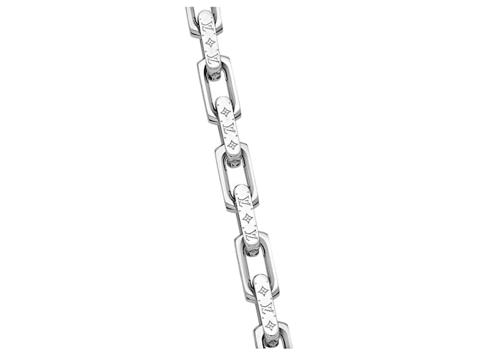 Louis Vuitton Collana Monogram Chain m00307 Argento - vista 4