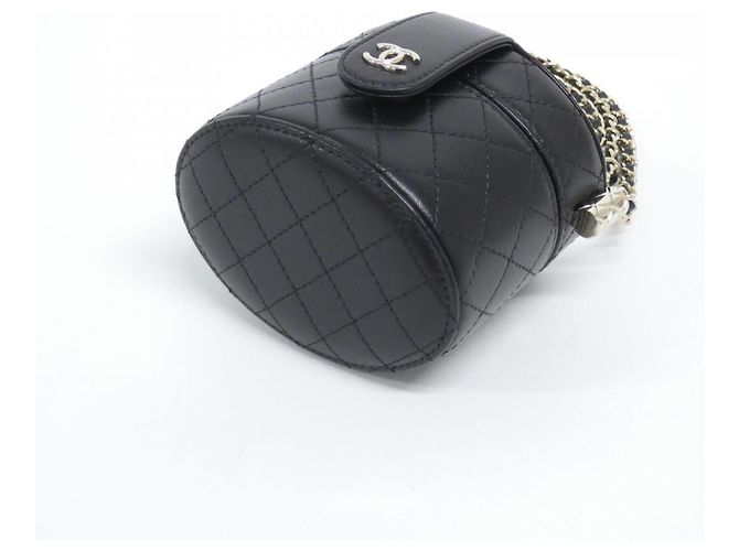 Borsa a spalla in agnello nero Chanel AP1573 - vue 3
