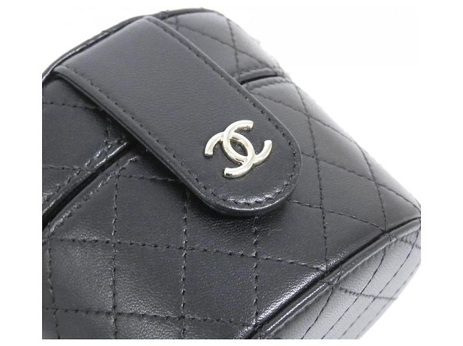 Borsa a spalla in agnello nero Chanel AP1573 - vue 5