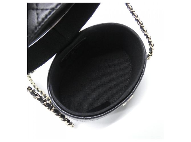 Borsa a spalla in agnello nero Chanel AP1573 - vue 7