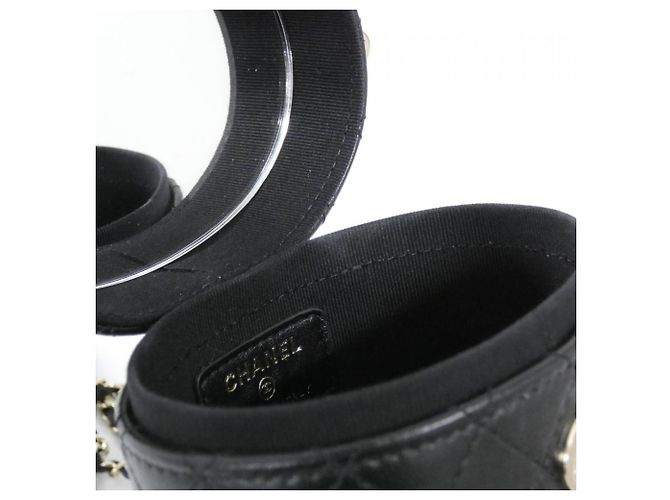 Borsa a spalla in agnello nero Chanel AP1573 - vue 8