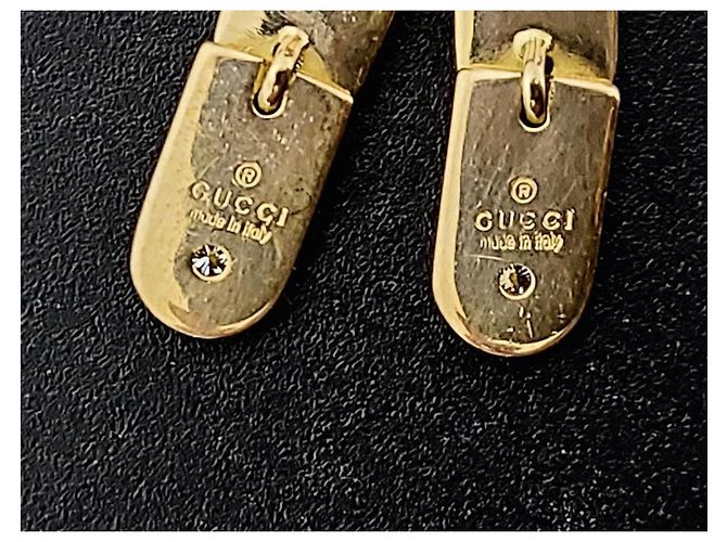 Orecchini Gucci a 3 livelli in oro giallo 18k e diamanti - vista 5