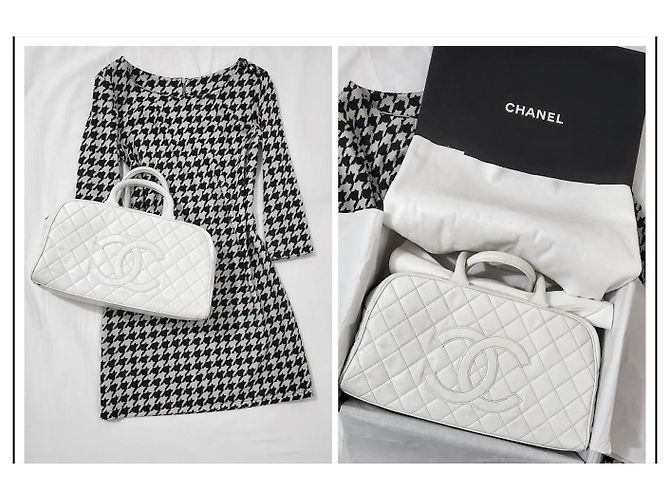 Timeless Chanel Matelassé Trapuntato Senza Tempo Bianco - vista 4