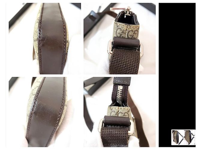 Borsa Gucci GG Supreme marrone tela e pelle Marrone chiaro Marrone scuro - vista 11