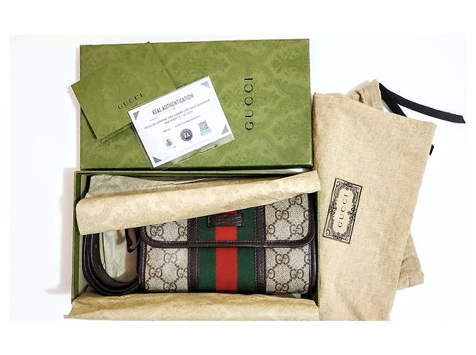 Gucci Bum bag e cintura GG Monogram Marrone - vista 4