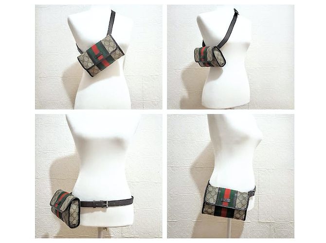 Gucci Bum bag e cintura GG Monogram Marrone - vista 7