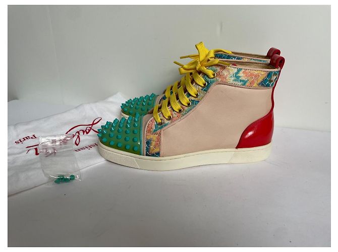 Sneakers Christian Louboutin in pelle multicolore - vista 2