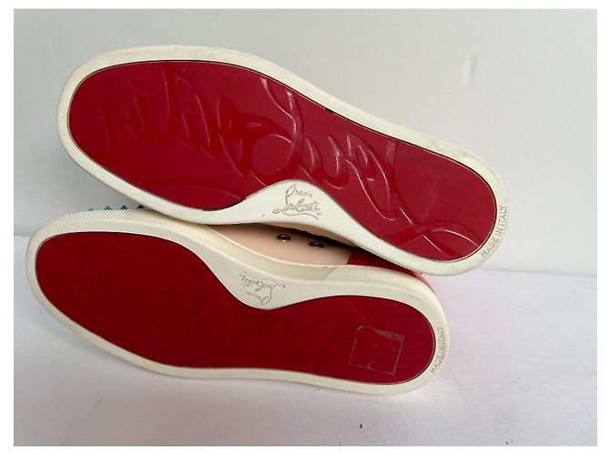 Sneakers Christian Louboutin in pelle multicolore - vista 7