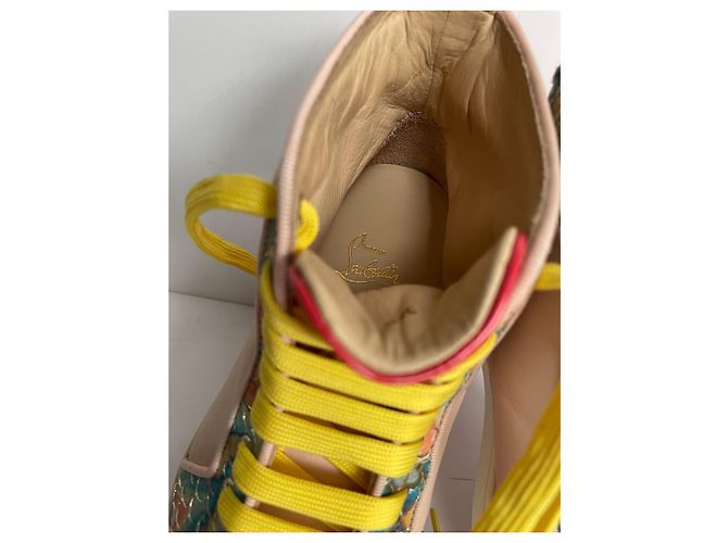 Sneakers Christian Louboutin in pelle multicolore - vista 8