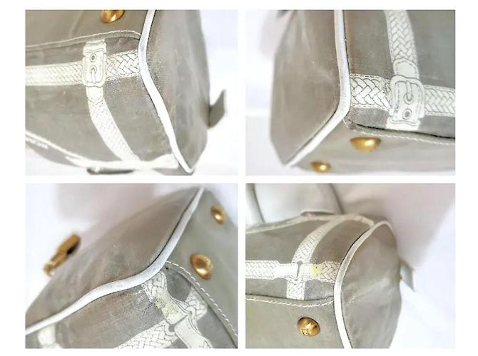 Fendi Borsa a mano Selleria Horse Bianco Crudo - vista 10