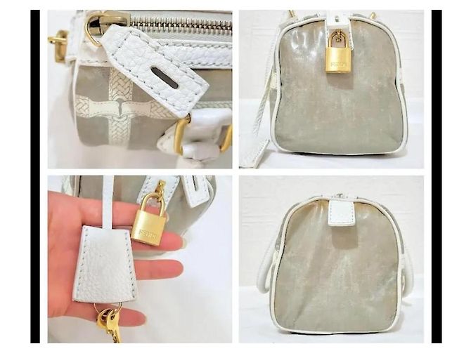 Fendi Borsa a mano Selleria Horse Bianco Crudo - vista 4