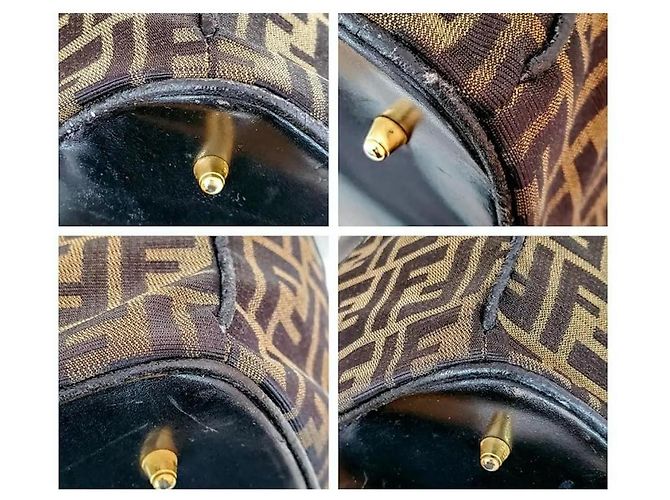 Fendi Borsa a spalla incrociata Zucca Travel Marrone - vista 12
