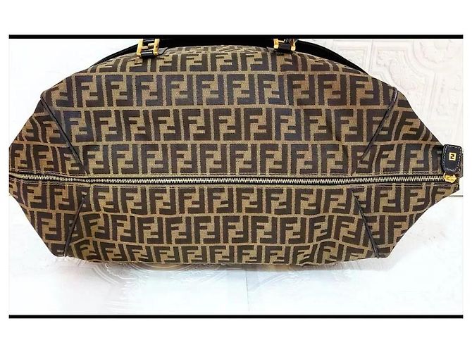 Fendi Borsa a spalla incrociata Zucca Travel Marrone - vista 6