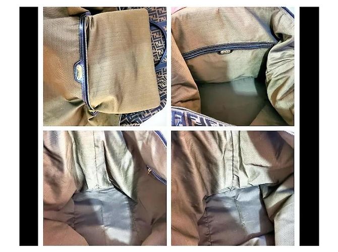 Fendi Borsa a spalla incrociata Zucca Travel Marrone - vista 9