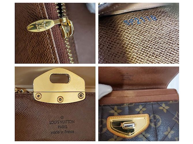 Louis Vuitton Cartera Sarah Turnlock Etoile Castaño - vista 11