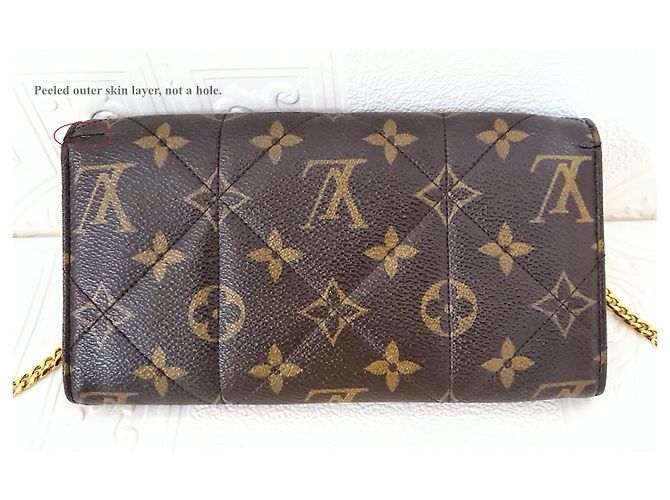 Louis Vuitton Cartera Sarah Turnlock Etoile Castaño - vista 7
