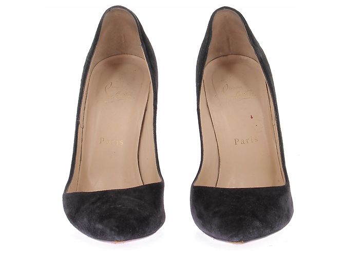 Christian Louboutin Décolleté neri "So Kate" in camoscio Nero - vista 4