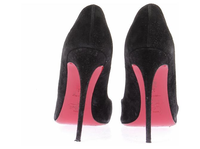 Christian Louboutin Décolleté neri "So Kate" in camoscio Nero - vista 5