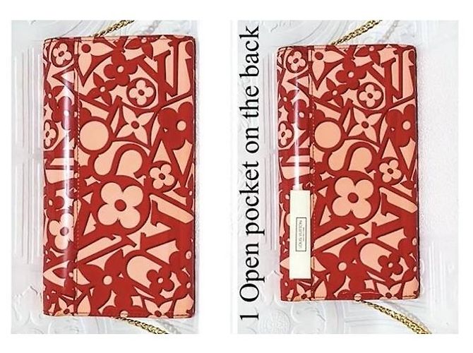 Louis Vuitton Portafoglio Monogramma Dolce Rosa Rosso - vista 7
